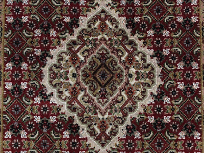 Red 2'7" x 12'0" Traditional Hand knotted Wool Rug - Sku: O078247