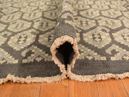 Grey 11'8" x 15'0" Oushak And Peshawar Hand knotted Wool Rug - Sku: O078262