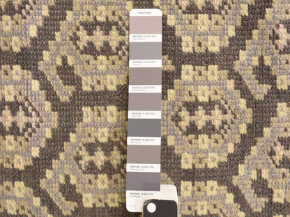 Grey 11'8" x 15'0" Oushak And Peshawar Hand knotted Wool Rug - Sku: O078262