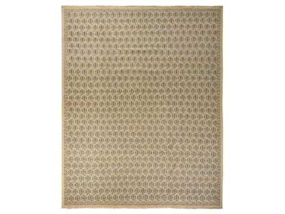 Ivory 11'8" x 14'9" Oushak And Peshawar Hand knotted Wool Rug - Sku: O078264