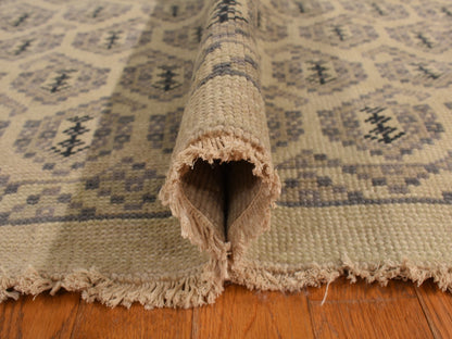Ivory 11'8" x 14'9" Oushak And Peshawar Hand knotted Wool Rug - Sku: O078264