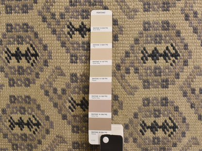 Ivory 11'8" x 14'9" Oushak And Peshawar Hand knotted Wool Rug - Sku: O078264