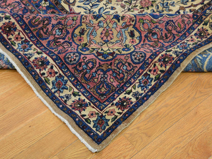 Ivory 13'5" x 19'8" Antique Hand knotted Wool Rug - Sku: O078265