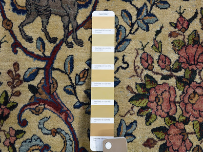 Ivory 13'5" x 19'8" Antique Hand knotted Wool Rug - Sku: O078265