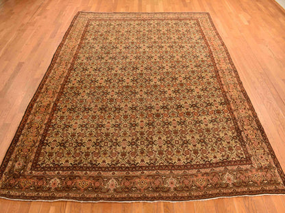 Tabriz Antique hand-knotted wool rug in Brown, 8'3" x 11'5", SKU O078266