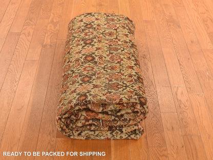 Tabriz Antique hand-knotted wool rug in Brown, 8'3" x 11'5", SKU O078266