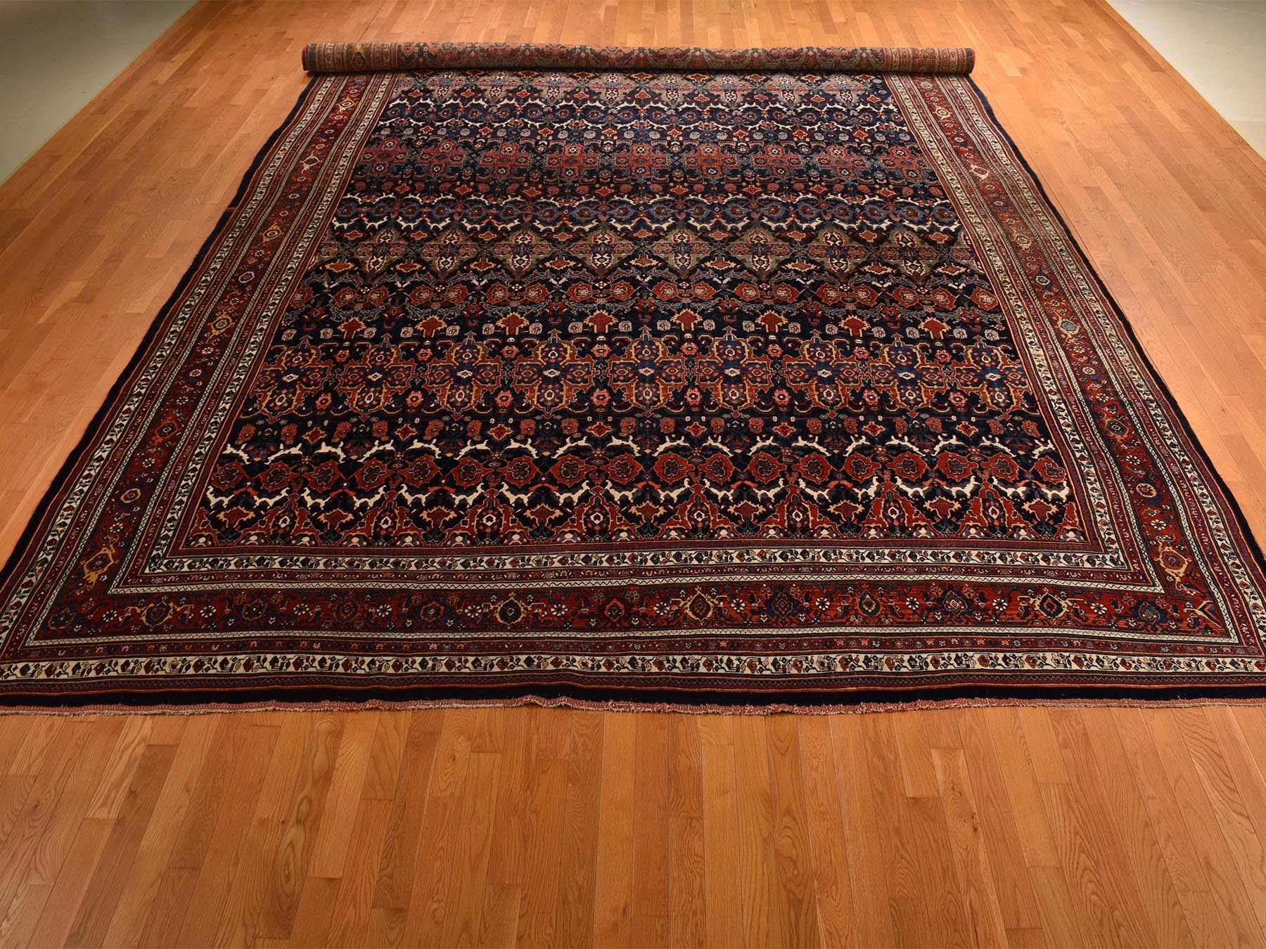 Bijar Persian hand-knotted wool rug in Blue, 12'6" x 20'1", SKU O078272
