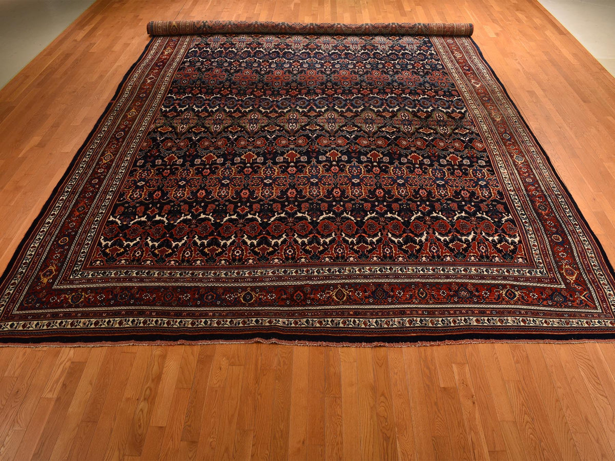 Bijar Persian hand-knotted wool rug in Blue, 12'6" x 20'1", SKU O078272