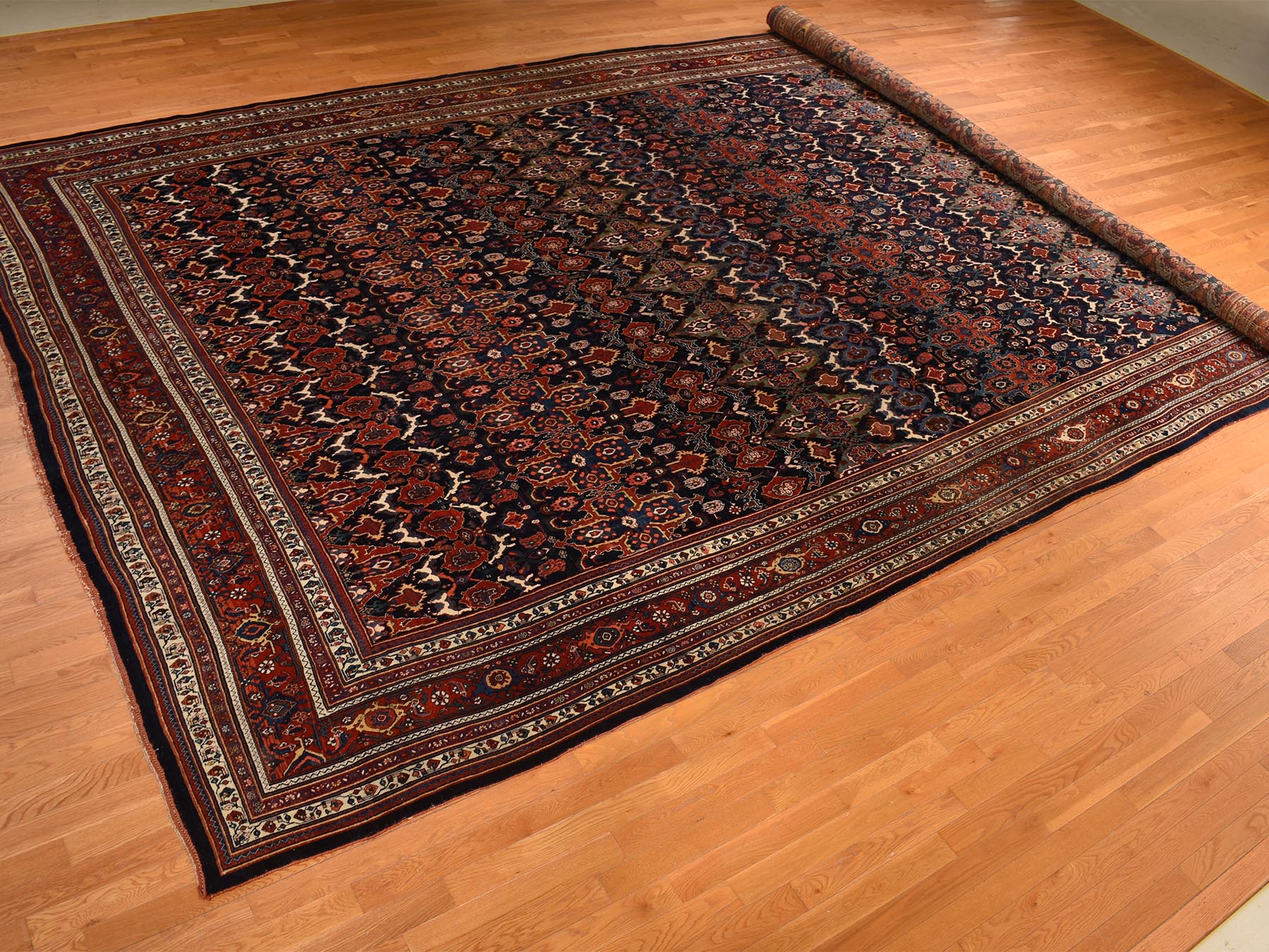 Bijar Persian hand-knotted wool rug in Blue, 12'6" x 20'1", SKU O078272