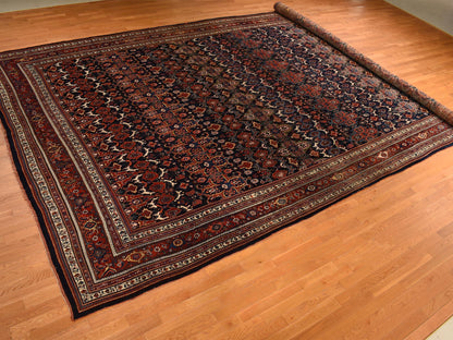 Bijar Persian hand-knotted wool rug in Blue, 12'6" x 20'1", SKU O078272