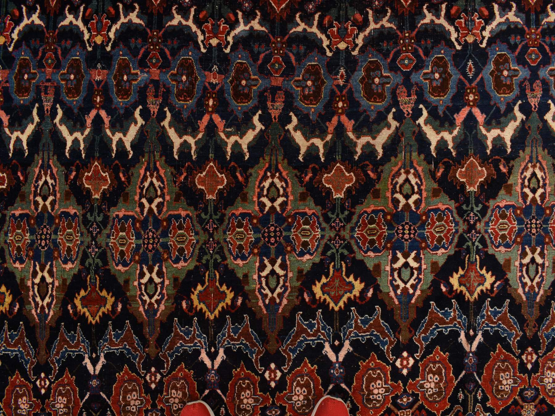 Bijar Persian hand-knotted wool rug in Blue, 12'6" x 20'1", SKU O078272