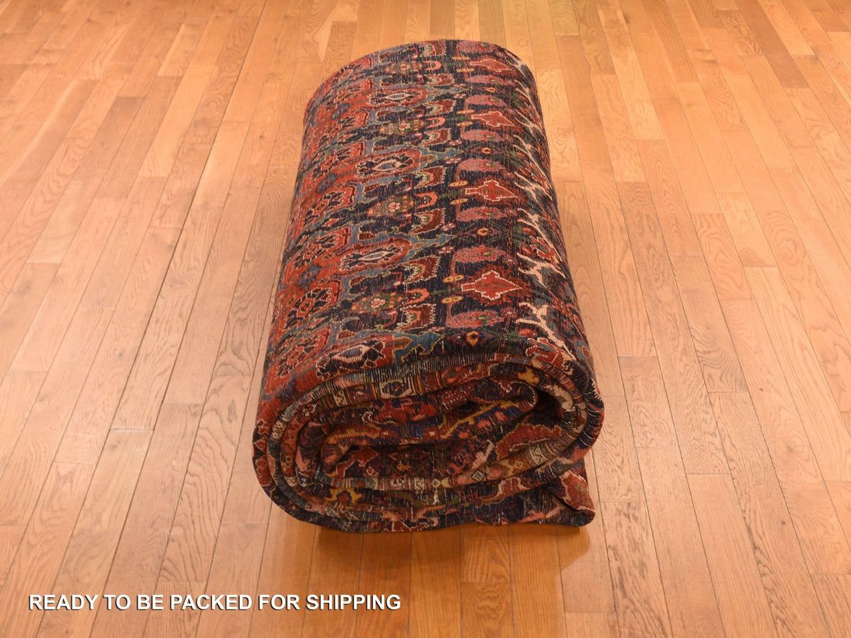 Bijar Persian hand-knotted wool rug in Blue, 12'6" x 20'1", SKU O078272