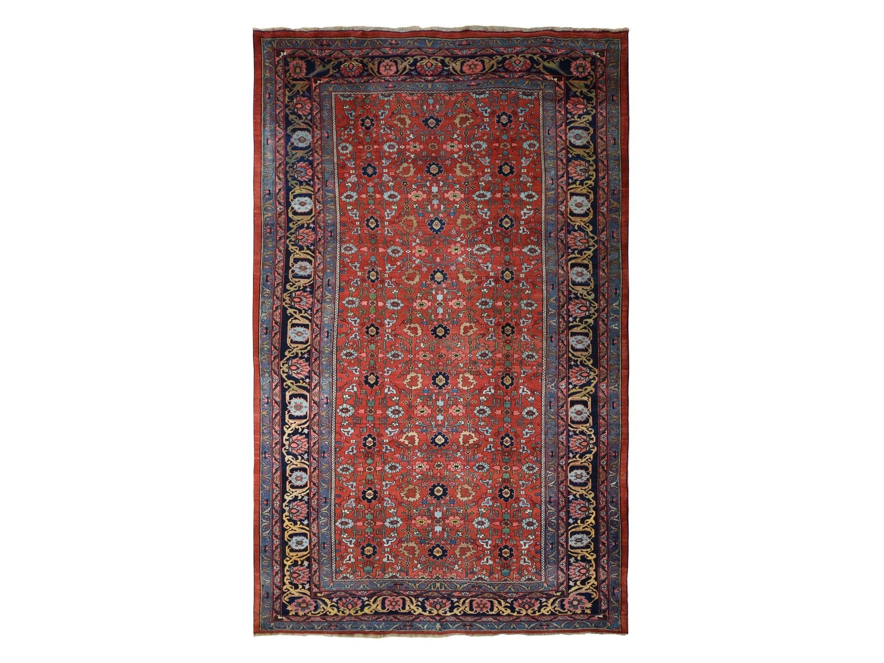 Bijar Antique hand-knotted wool rug in Red, 11'2" x 18'5", SKU O078275
