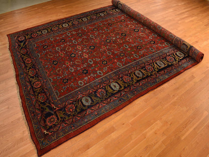 Red 11'2" x 18'5" Antique Hand knotted Wool Rug - Sku: O078275