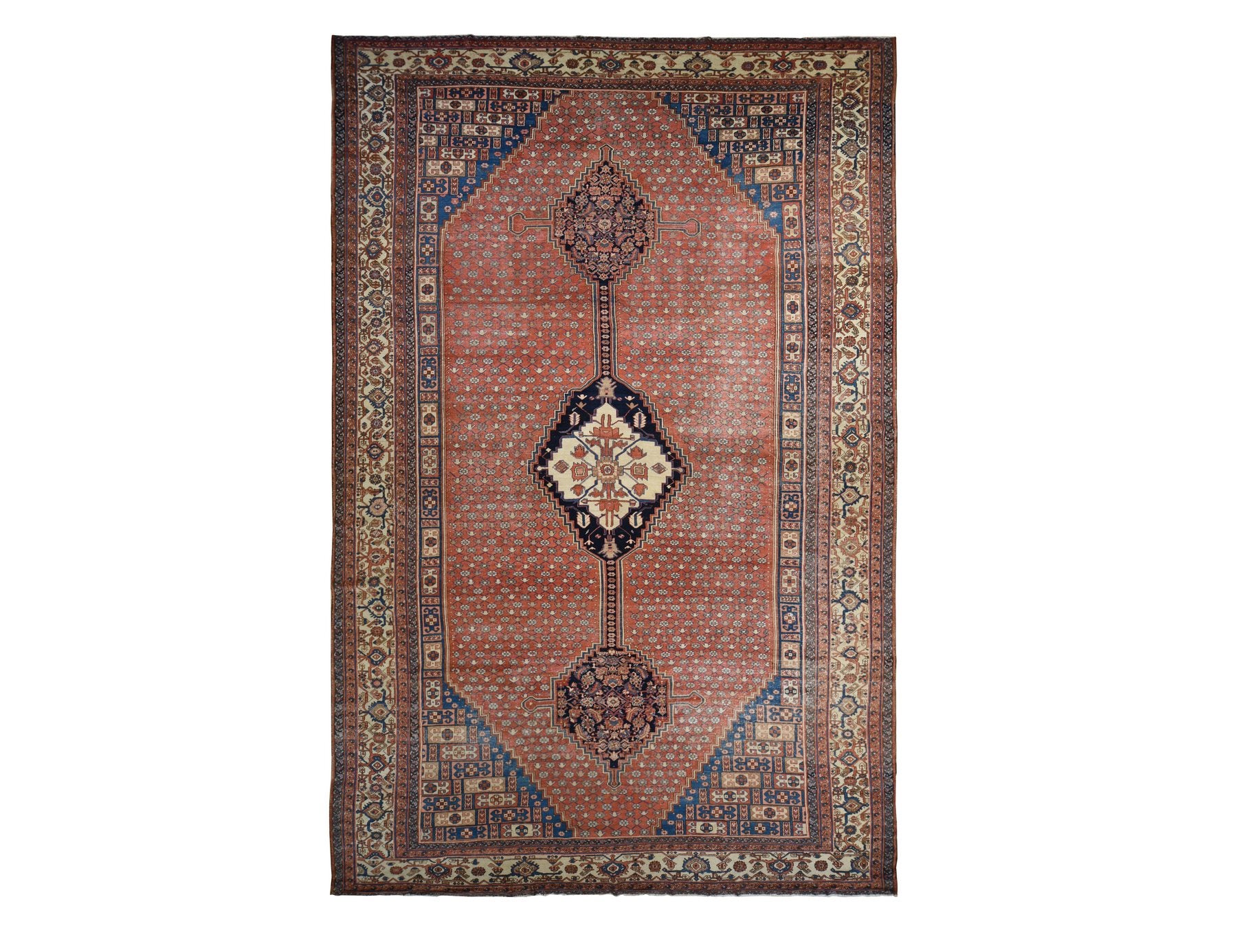 Bakshaish Antique hand-knotted wool rug in Red, 12'6" x 19'6", SKU O078276