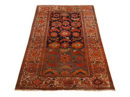 Orange 4'0" x 6'2" Antique Hand knotted Wool Rug - Sku: O078284