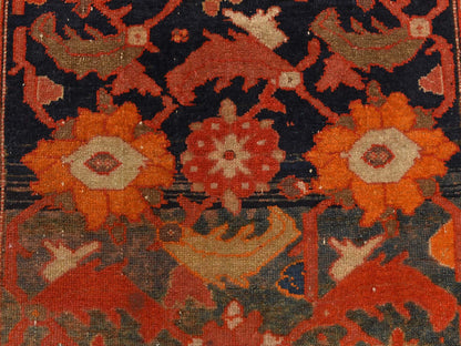 Orange 4'0" x 6'2" Antique Hand knotted Wool Rug - Sku: O078284