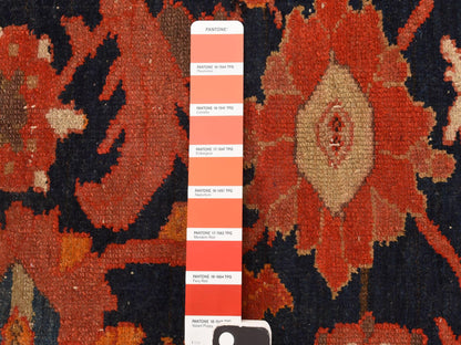 Orange 4'0" x 6'2" Antique Hand knotted Wool Rug - Sku: O078284