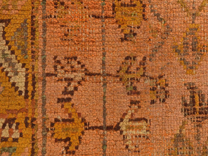Orange 2'1" x 8'3" Antique Hand knotted Wool Rug - Sku: O078285