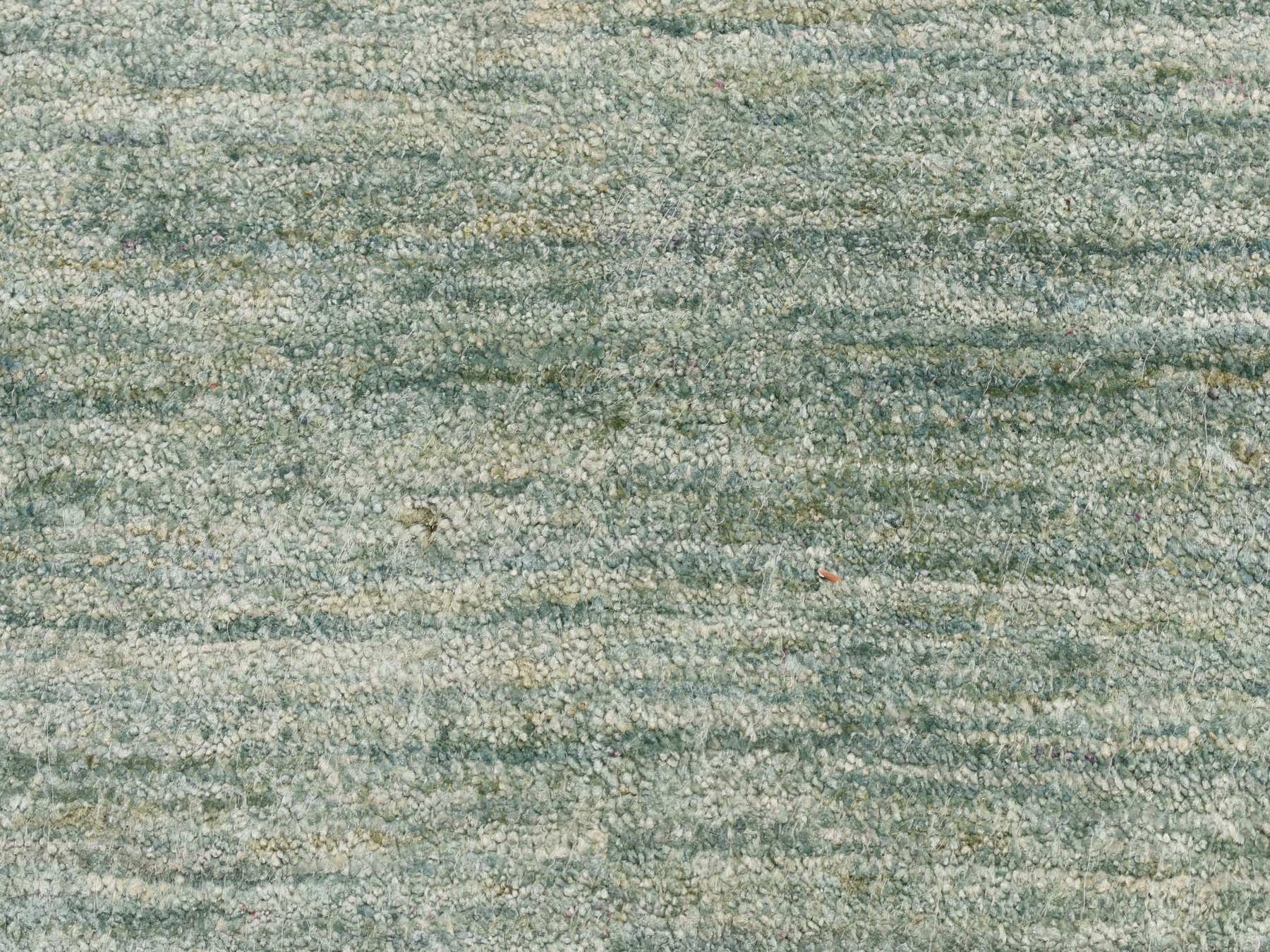 Modern / Contemporary hand-knotted silk rug in Green, 2'0" x 3'0", SKU O078292