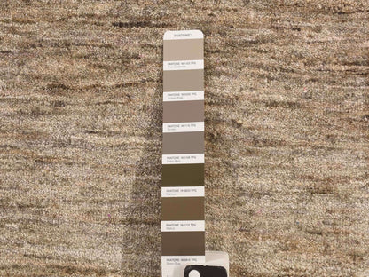 Modern / Contemporary hand-knotted silk rug in Brown, 2'0" x 3'0", SKU O078293