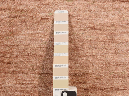 Modern / Contemporary hand-knotted silk rug in Brown, 2'0" x 3'1", SKU O078296