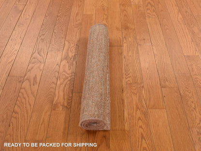 Brown 2'0" x 3'1" Modern / Contemporary Hand knotted Silk Rug - Sku: O078296