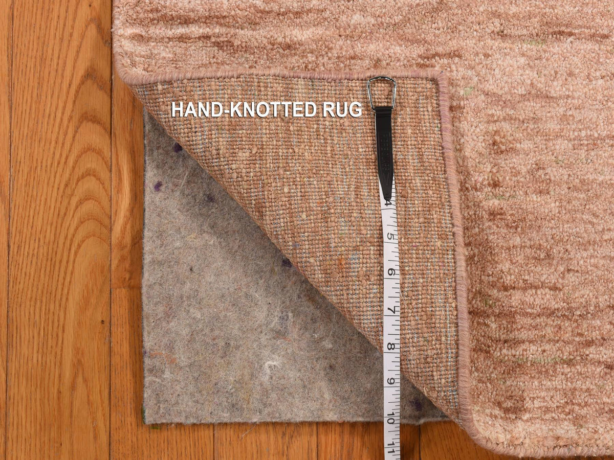 Modern / Contemporary hand-knotted silk rug in Brown, 2'0" x 3'1", SKU O078296