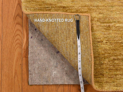Brown 2'0" x 3'1" Modern / Contemporary Hand knotted Silk Rug - Sku: O078298