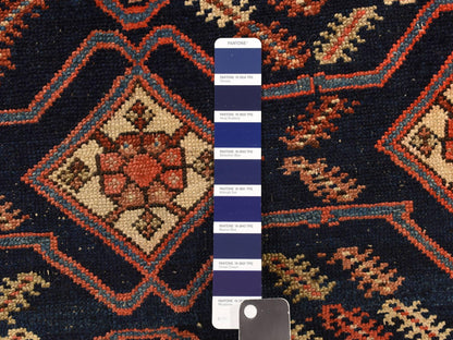 Red 4'6" x 6'7" Antique Hand knotted Wool Rug - Sku: O078302