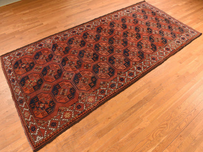 Red 6'3" x 13'3" Tribal Hand knotted Wool Rug - Sku: O078304