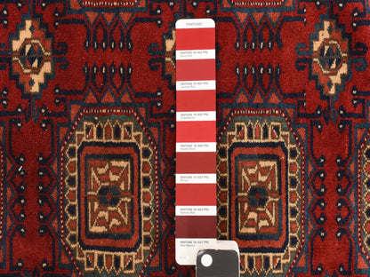Red 6'10" x 9'7" Tribal Hand knotted Wool Rug - Sku: O078305