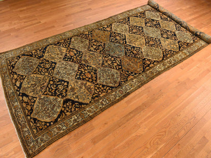 Yellow 6'8" x 19'3" Antique Hand knotted Wool Rug - Sku: O078322