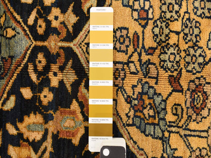 Yellow 6'8" x 19'3" Antique Hand knotted Wool Rug - Sku: O078322