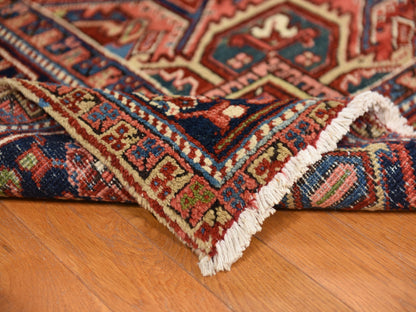 Red 8'9" x 12'3" Antique Hand knotted Wool Rug - Sku: O078324