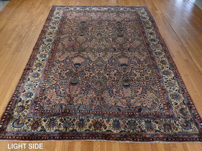 Red 9'10" x 13'7" Antique Hand knotted Wool Rug - Sku: O078330