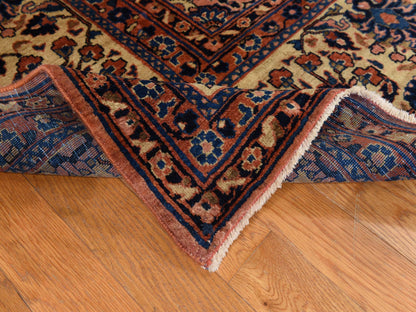 Red 9'10" x 13'7" Antique Hand knotted Wool Rug - Sku: O078330
