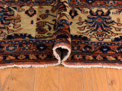 Red 9'10" x 13'7" Antique Hand knotted Wool Rug - Sku: O078330