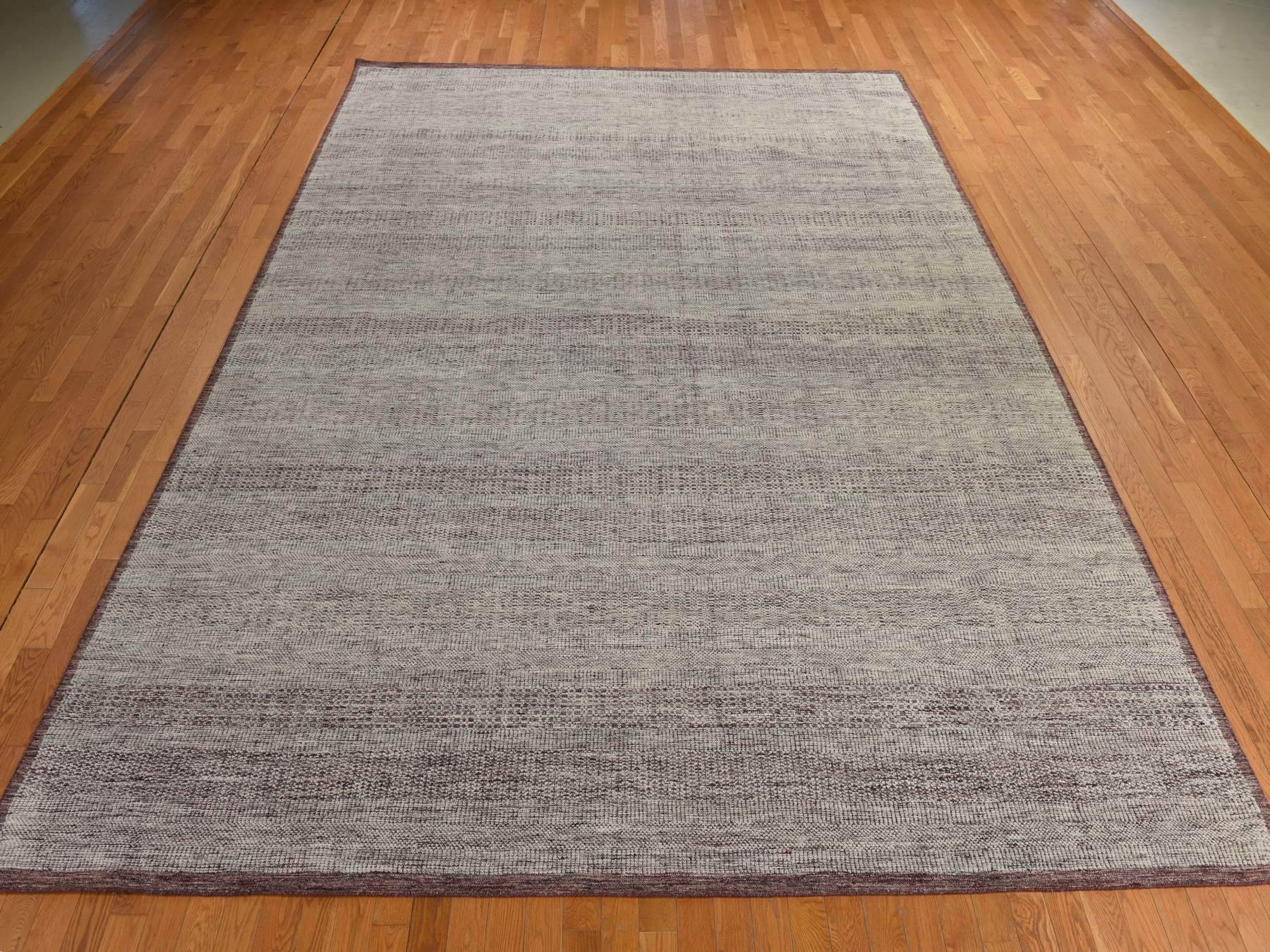 Modern / Contemporary hand-knotted wool rug in Red, 10'0" x 14'0", SKU O078331