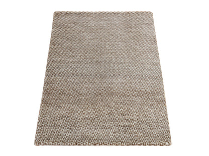 Modern / Contemporary hand-knotted wool rug in Ivory, 2'0" x 3'0", SKU O078340