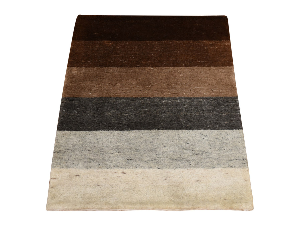Modern / Contemporary hand-knotted wool rug in Multicolored, 2'0" x 3'0", SKU O078341