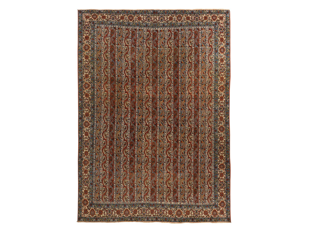 Antique hand-knotted wool rug in Red, 7'0" x 10'4", SKU O078352