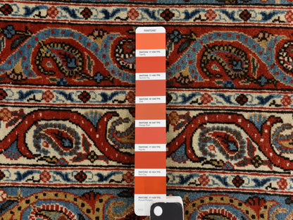 Red 7'0" x 10'4" Antique Hand knotted Wool Rug - Sku: O078352