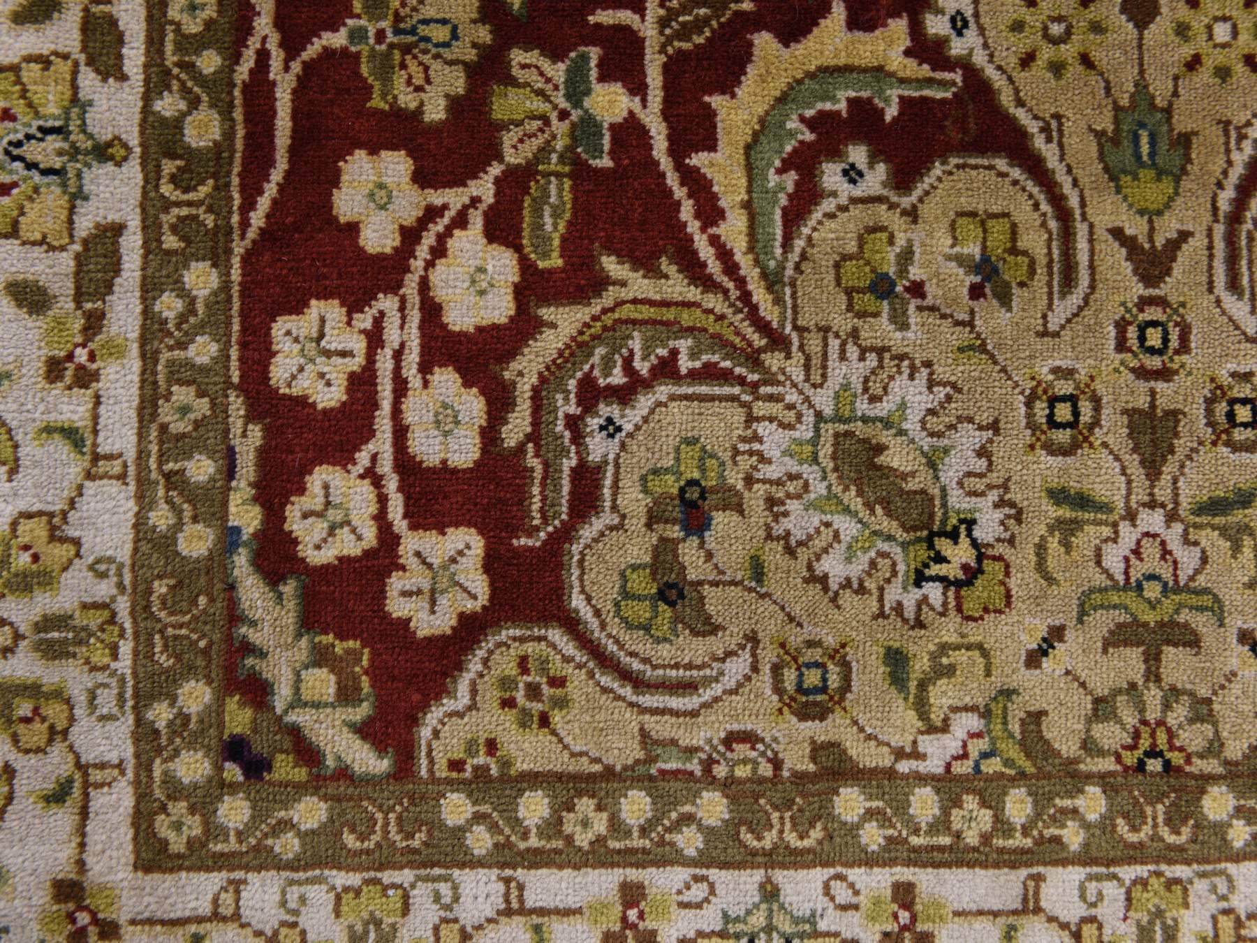 Traditional hand-knotted wool rug in Red, 3'1" x 5'0", SKU O078361