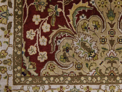 Traditional hand-knotted wool rug in Red, 3'1" x 5'0", SKU O078361