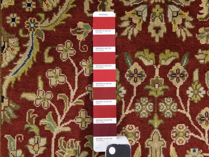 Red 3'1" x 5'0" Traditional Hand knotted Wool Rug - Sku: O078361