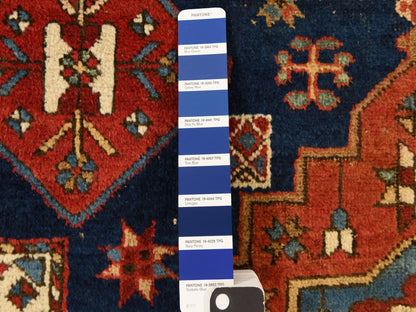 Antique hand-knotted wool rug in Blue, 4'1" x 5'10", SKU O078362
