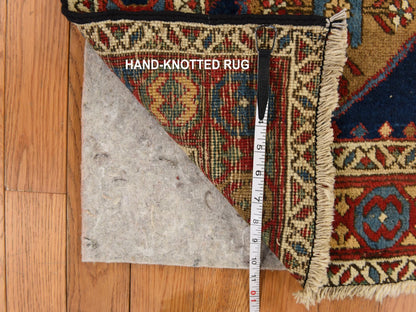 Antique hand-knotted wool rug in Blue, 4'1" x 5'10", SKU O078362