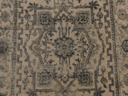 Heriz Traditional hand-knotted wool/silk runner in Brown, 2'6" x 6'0", SKU O078364