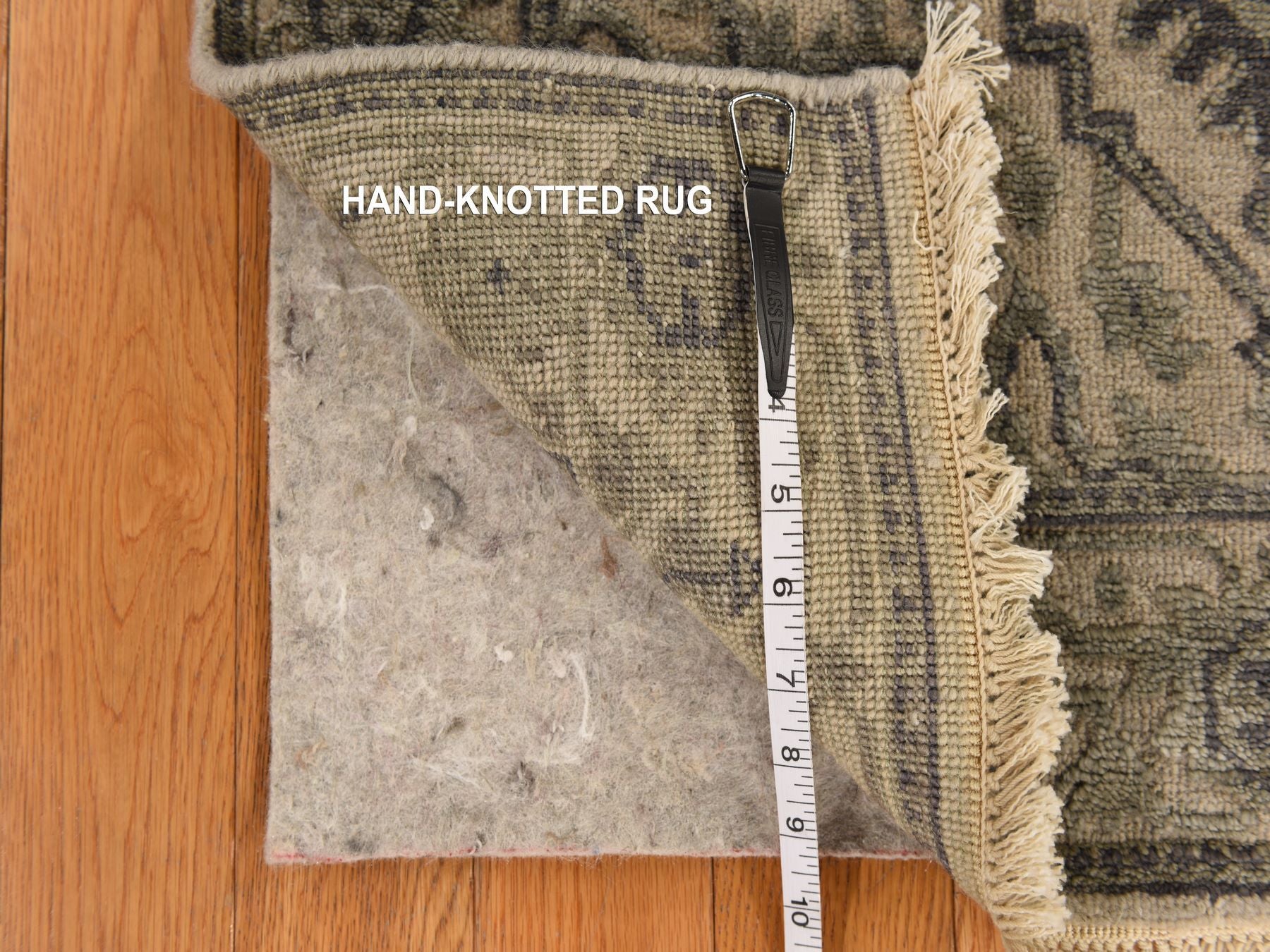 Heriz Traditional hand-knotted wool/silk runner in Brown, 2'6" x 6'0", SKU O078364